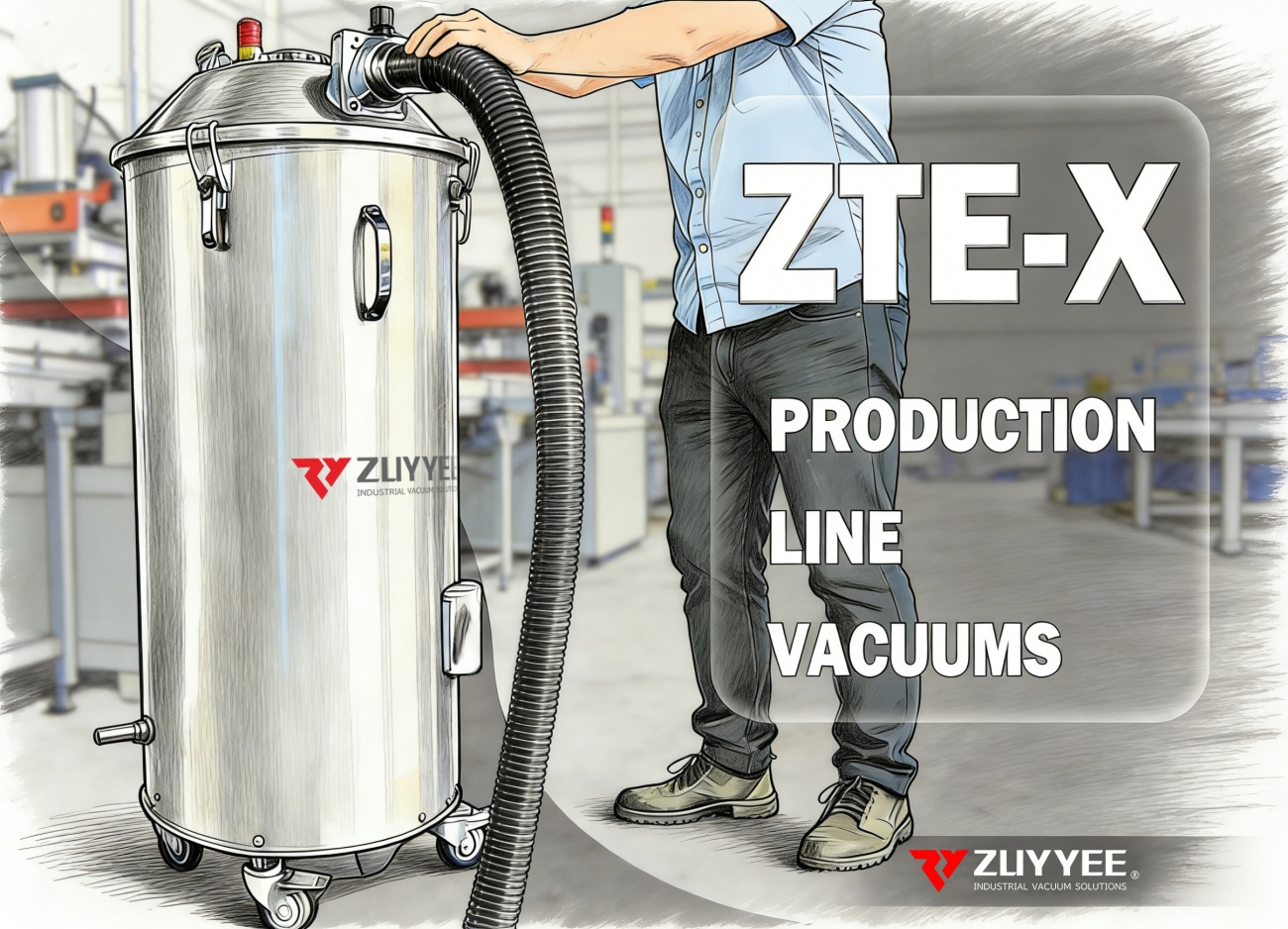 ZUYYEE ZTE-X Production line vacuums extract waste right at the source.