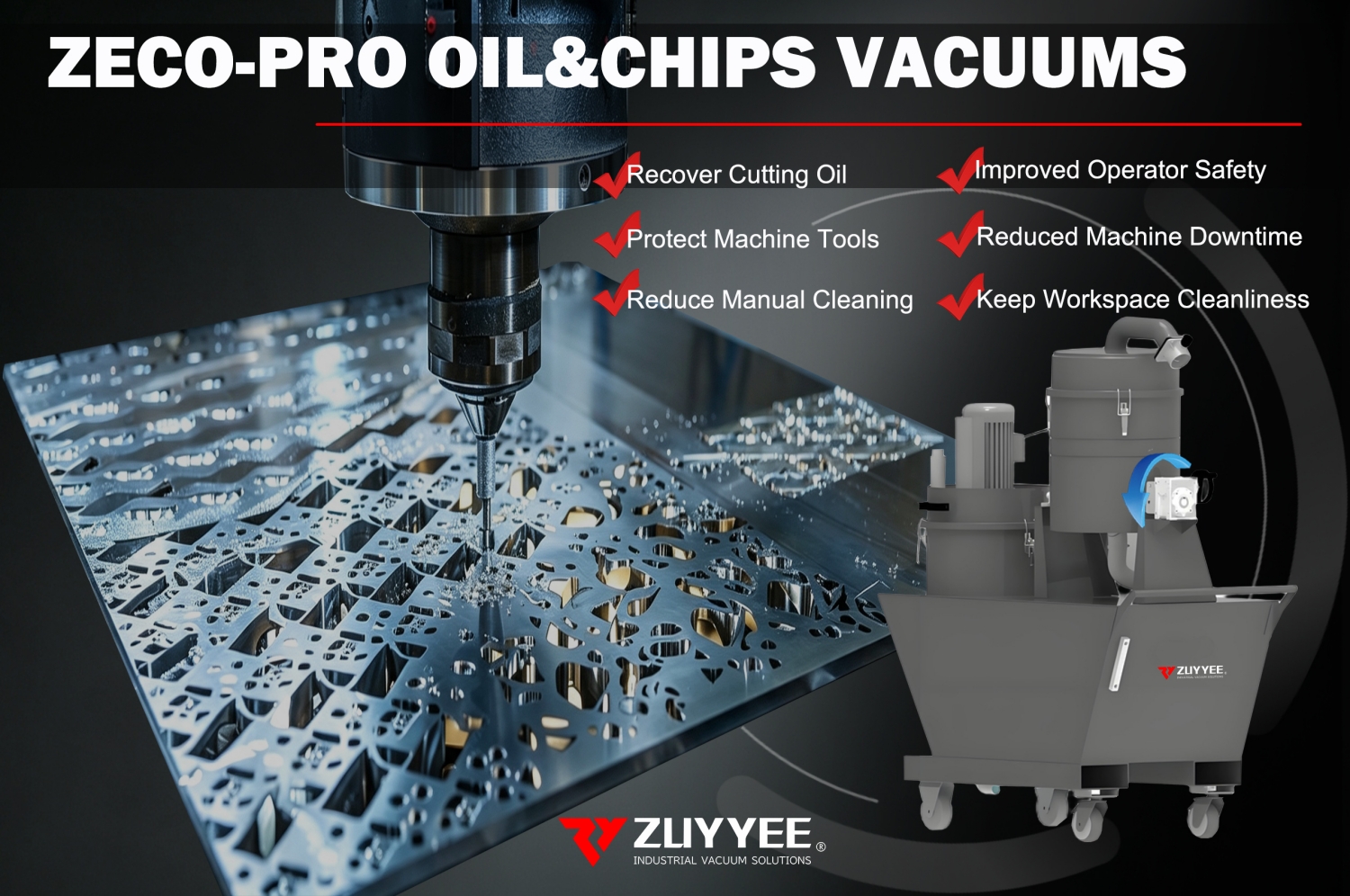 ZECO‑PRO Oil & Chips Vacuums